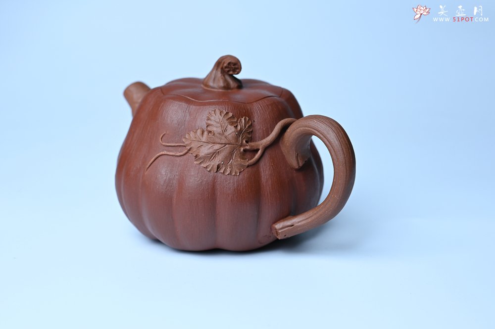 紫砂壶图片：美壶福利特惠 美壶专属定制 精致好料南瓜紫砂壶  肌理丰富生动 - 全手工紫砂壶网