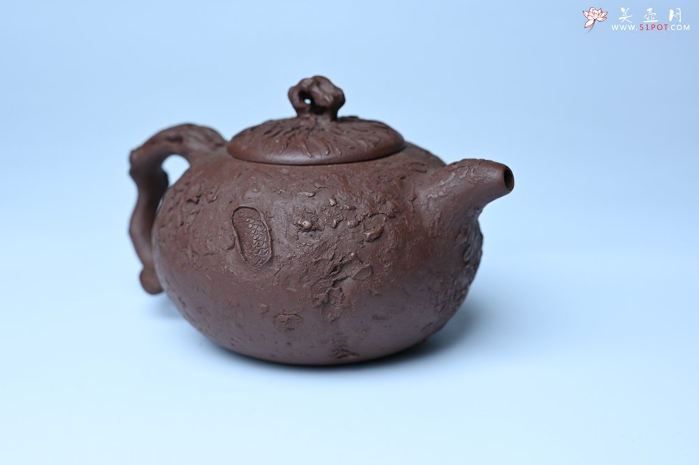 紫砂壶图片：潜力股赵老师实力演绎全手工龙供春壶 肌理细腻逼真 - 全手工紫砂壶网