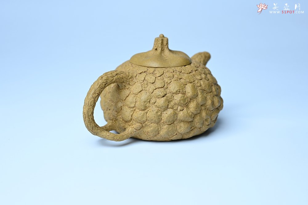 紫砂壶图片：美壶特惠 全手工黄段供春 肌理有老树瘿的感觉 灰常赞 - 全手工紫砂壶网