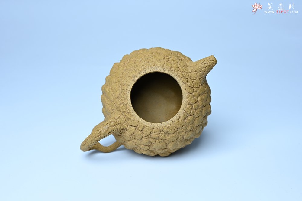 紫砂壶图片：美壶特惠 全手工黄段供春 肌理有老树瘿的感觉 灰常赞 - 全手工紫砂壶网