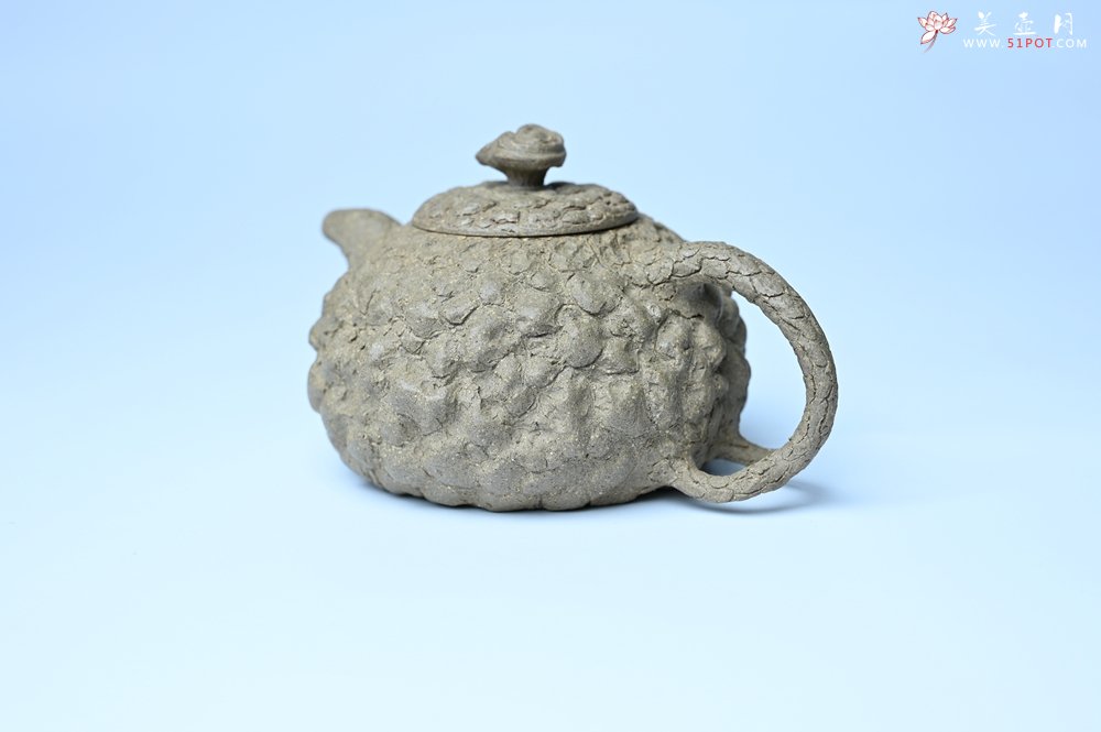 紫砂壶图片：美壶特惠 全手工老青段供春壶 肌理有老树瘿的感觉 灰常赞 - 全手工紫砂壶网