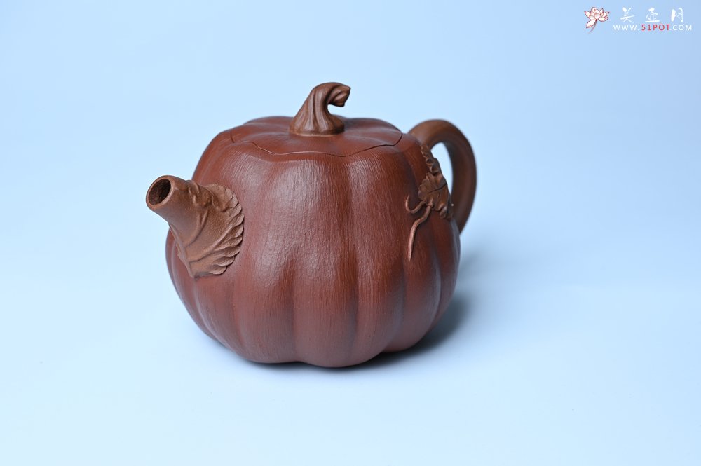 紫砂壶图片：美壶福利特惠 美壶专属定制 精致好料南瓜紫砂壶  肌理丰富生动 - 全手工紫砂壶网