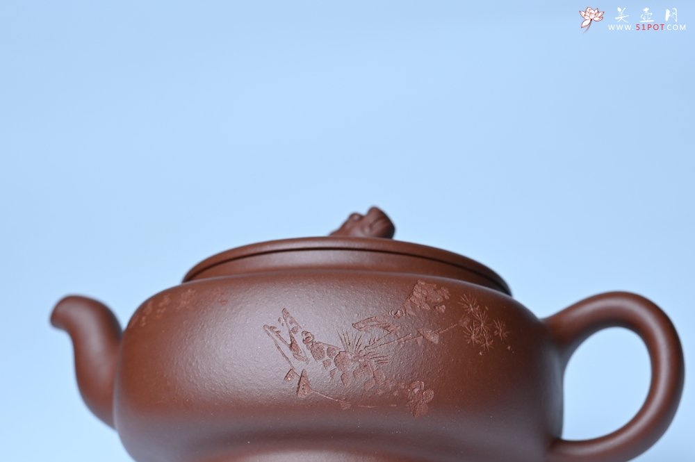 紫砂壶图片：美壶特惠 精致优质紫泥祥瑞壶 难度大 茶人醉爱 - 全手工紫砂壶网