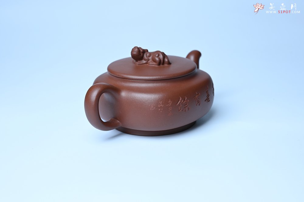 紫砂壶图片：美壶特惠 精致优质紫泥祥瑞壶 难度大 茶人醉爱 - 全手工紫砂壶网