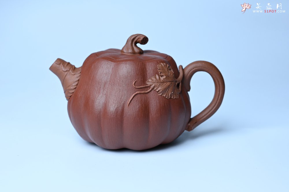 紫砂壶图片：美壶福利特惠 美壶专属定制 精致好料南瓜紫砂壶  肌理丰富生动 - 全手工紫砂壶网