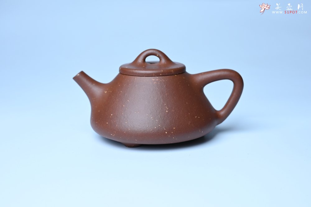 紫砂壶图片：美壶特惠 精致特好紫玉金砂子冶石瓢 做工和泥料不输千元作品 - 全手工紫砂壶网