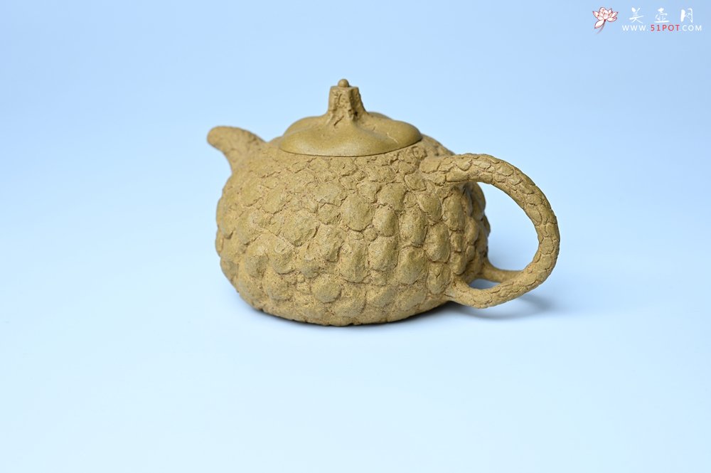 紫砂壶图片：美壶特惠 全手工黄段供春 肌理有老树瘿的感觉 灰常赞 - 全手工紫砂壶网