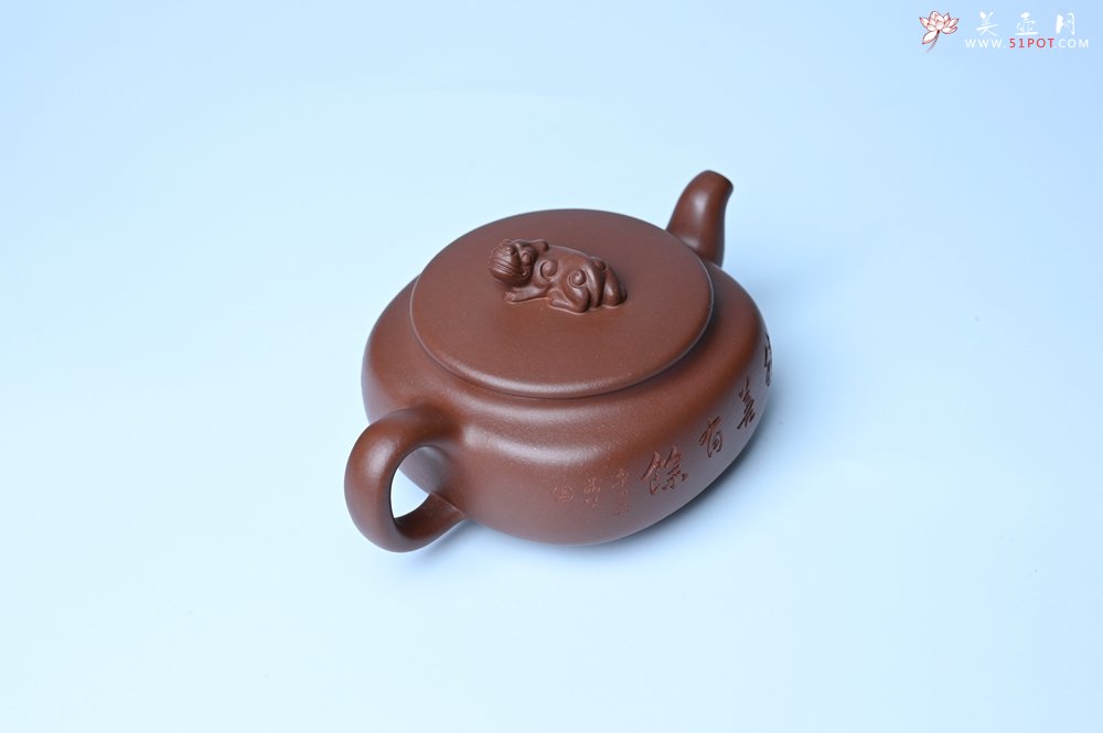 紫砂壶图片：美壶特惠 精致优质紫泥祥瑞壶 难度大 茶人醉爱 - 全手工紫砂壶网