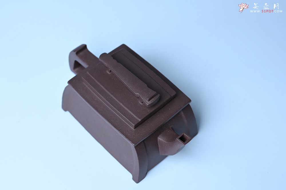 紫砂壶图片：美壶特惠 精致紫泥琴壶 难度大 茶人醉爱 - 全手工紫砂壶网