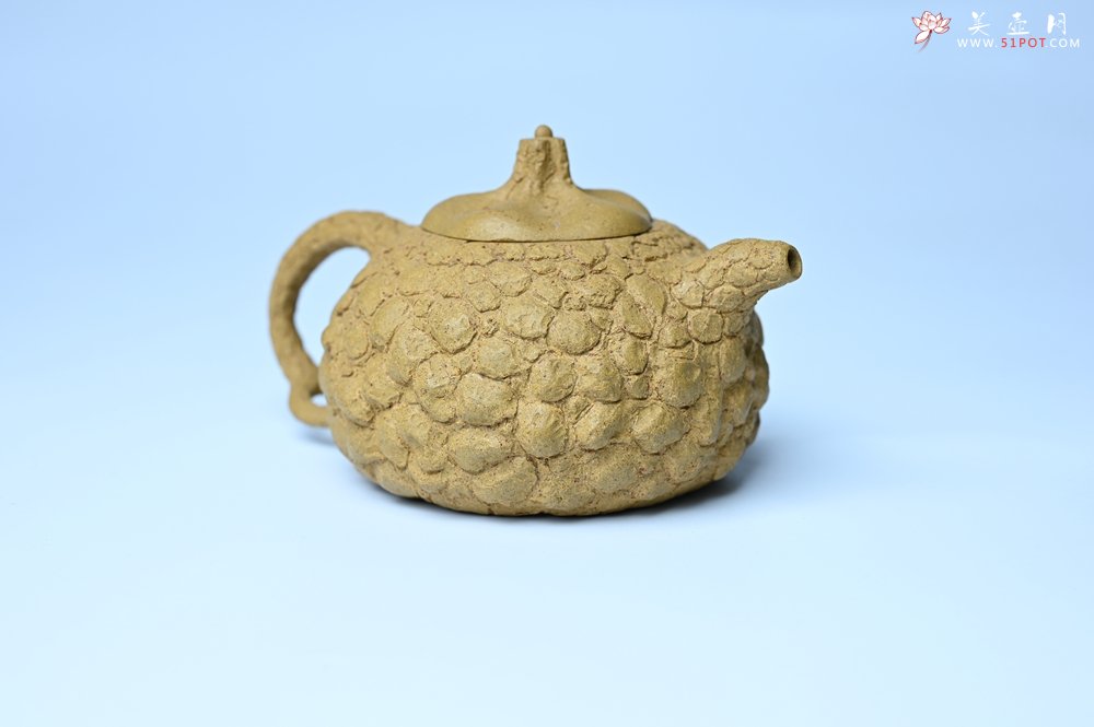 紫砂壶图片：美壶特惠 全手工黄段供春 肌理有老树瘿的感觉 灰常赞 - 全手工紫砂壶网