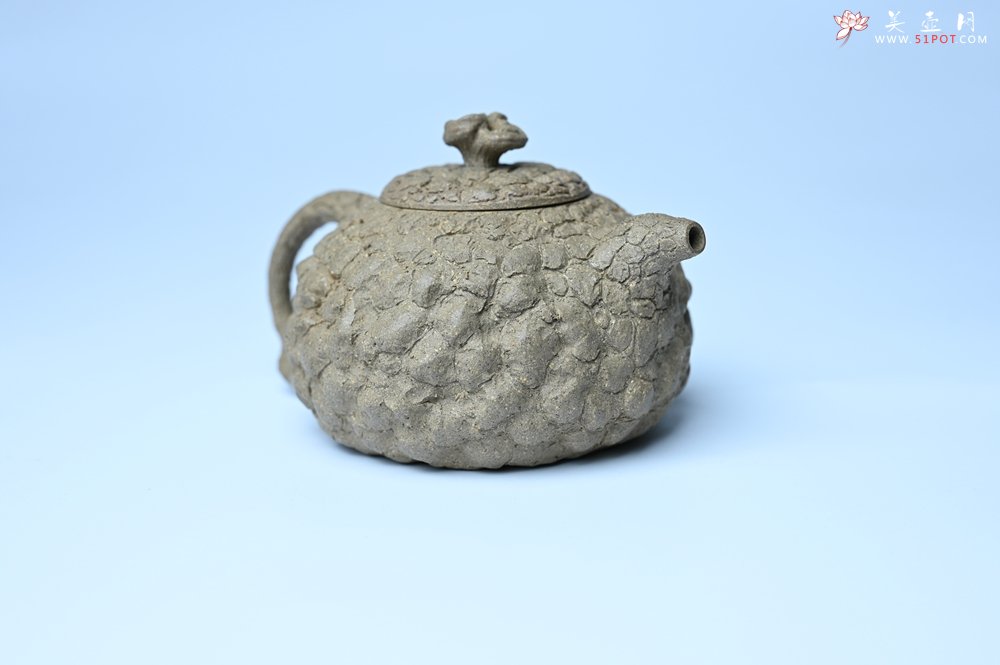 紫砂壶图片：美壶特惠 全手工老青段供春壶 肌理有老树瘿的感觉 灰常赞 - 全手工紫砂壶网