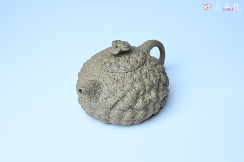 紫砂壶图片：美壶特惠 全手工老青段供春壶 肌理有老树瘿的感觉 灰常赞 - 全手工紫砂壶网