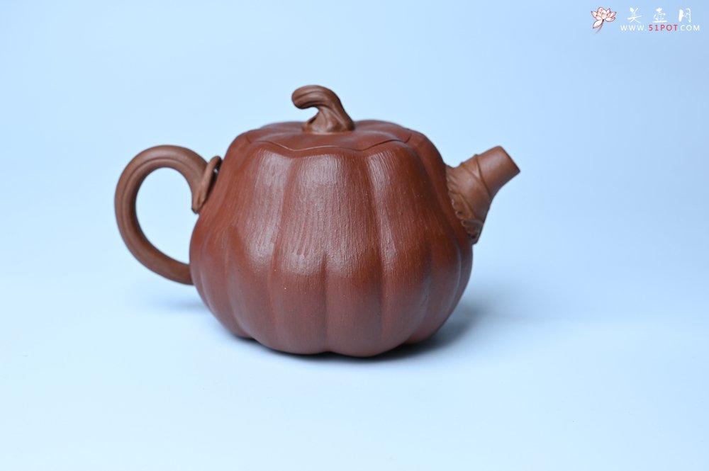 紫砂壶图片：美壶福利特惠 美壶专属定制 精致好料南瓜紫砂壶  肌理丰富生动 - 全手工紫砂壶网