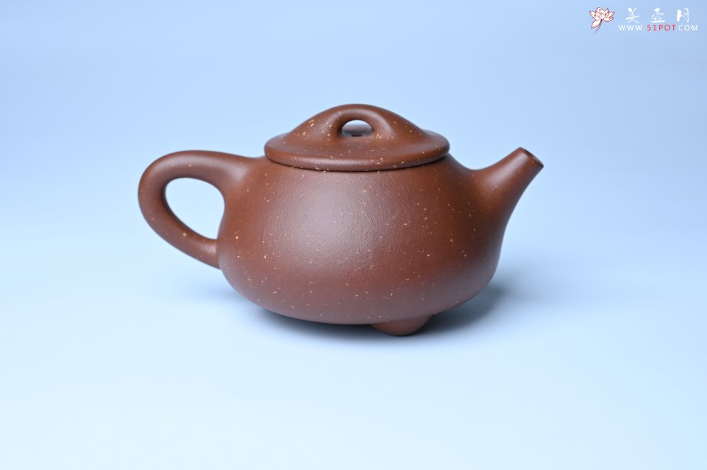 紫砂壶图片：美壶特惠 精致特好紫玉金砂满瓢景舟石瓢壶 做工和泥料不输千元作品 - 全手工紫砂壶网