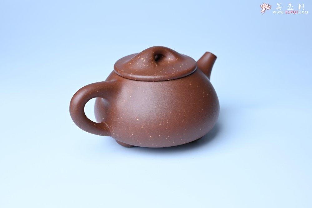 紫砂壶图片：美壶特惠 精致特好紫玉金砂满瓢景舟石瓢壶 做工和泥料不输千元作品 - 全手工紫砂壶网