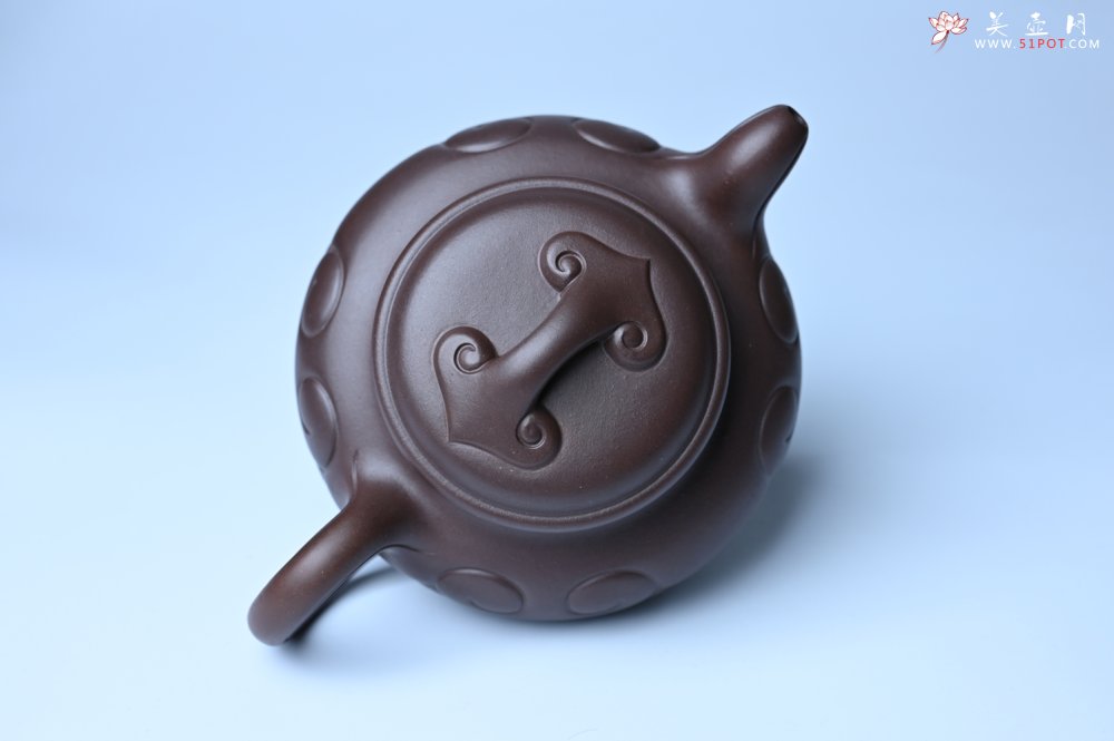 紫砂壶图片：美壶特惠 精致特好老紫泥仿古如意壶 茶人醉爱 - 全手工紫砂壶网