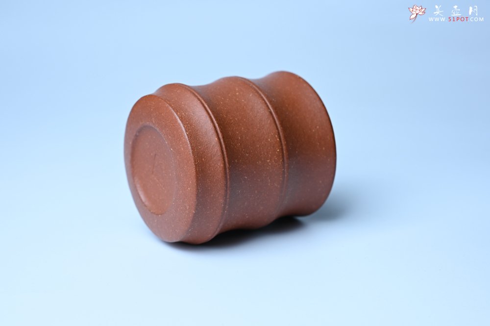 紫砂壶图片：美杯特惠 精致厚实特好降坡泥竹节主人杯 - 全手工紫砂壶网