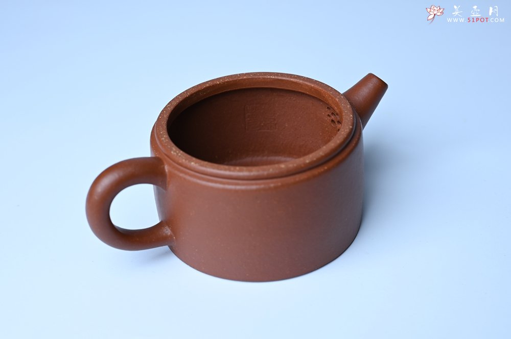 紫砂壶图片：潜力股周小培全手工演绎特好降坡泥汉瓦壶 大口盖 - 全手工紫砂壶网