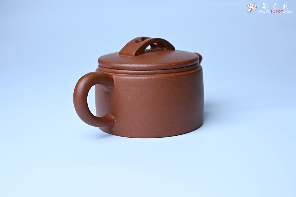 紫砂壶图片：潜力股周小培全手工演绎特好降坡泥汉瓦壶 大口盖 - 全手工紫砂壶网