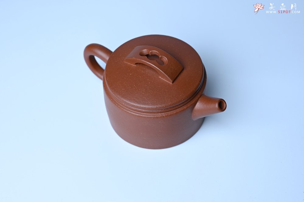 紫砂壶图片：潜力股周小培全手工演绎特好降坡泥汉瓦壶 大口盖 - 全手工紫砂壶网
